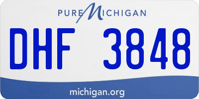 MI license plate DHF3848