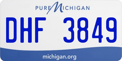 MI license plate DHF3849