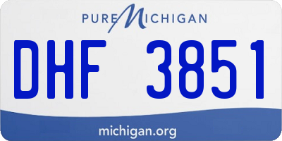 MI license plate DHF3851