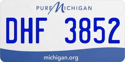 MI license plate DHF3852
