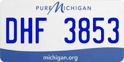 MI license plate DHF3853