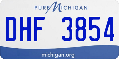 MI license plate DHF3854