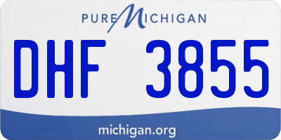 MI license plate DHF3855