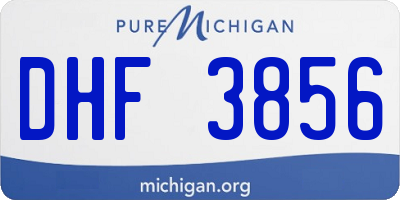 MI license plate DHF3856