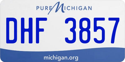 MI license plate DHF3857