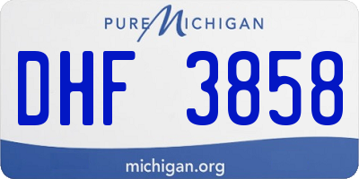 MI license plate DHF3858