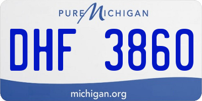 MI license plate DHF3860