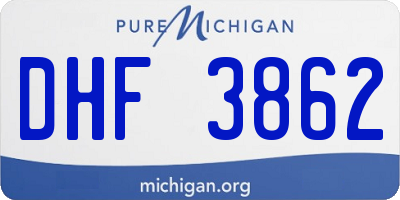 MI license plate DHF3862