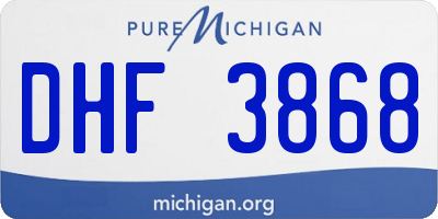 MI license plate DHF3868