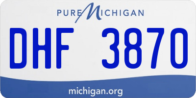 MI license plate DHF3870