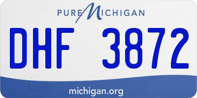 MI license plate DHF3872