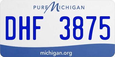 MI license plate DHF3875