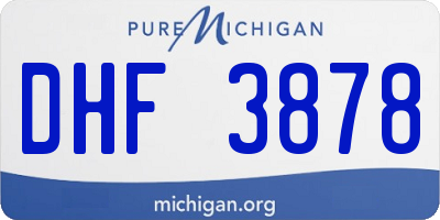 MI license plate DHF3878
