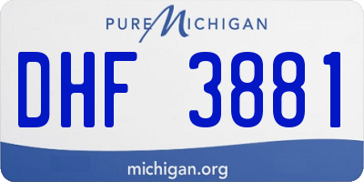MI license plate DHF3881