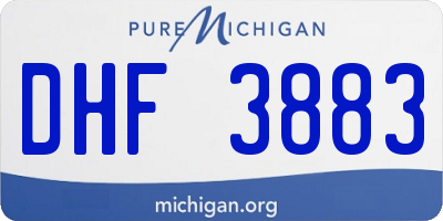 MI license plate DHF3883