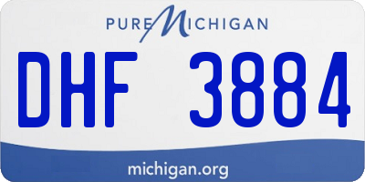MI license plate DHF3884