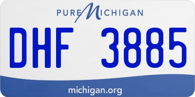 MI license plate DHF3885