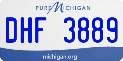 MI license plate DHF3889