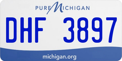 MI license plate DHF3897