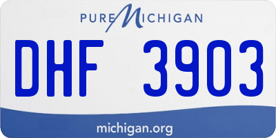 MI license plate DHF3903