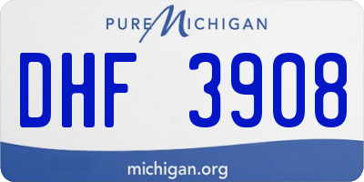 MI license plate DHF3908