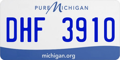 MI license plate DHF3910