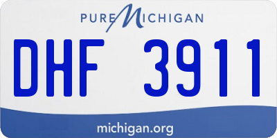 MI license plate DHF3911