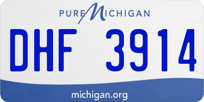 MI license plate DHF3914