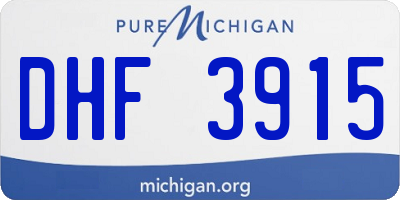 MI license plate DHF3915