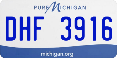 MI license plate DHF3916