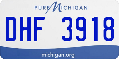 MI license plate DHF3918