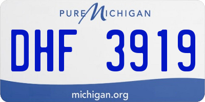 MI license plate DHF3919
