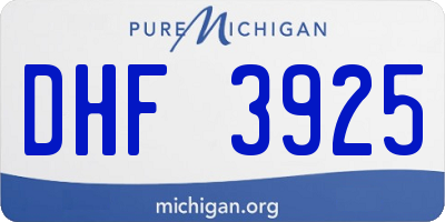 MI license plate DHF3925