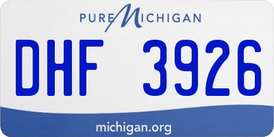 MI license plate DHF3926