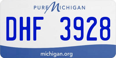 MI license plate DHF3928