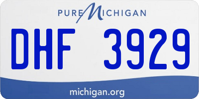 MI license plate DHF3929