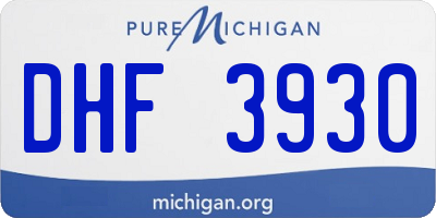 MI license plate DHF3930
