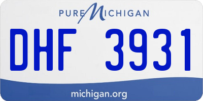 MI license plate DHF3931