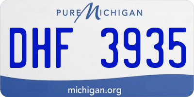 MI license plate DHF3935