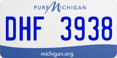 MI license plate DHF3938