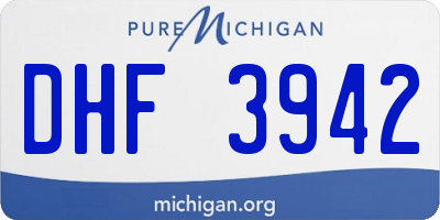 MI license plate DHF3942