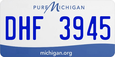 MI license plate DHF3945