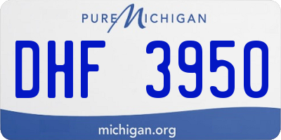 MI license plate DHF3950