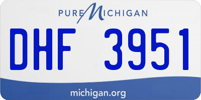 MI license plate DHF3951