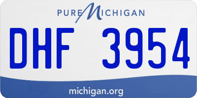 MI license plate DHF3954