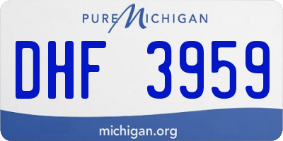 MI license plate DHF3959