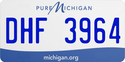 MI license plate DHF3964