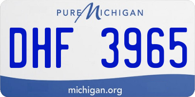 MI license plate DHF3965