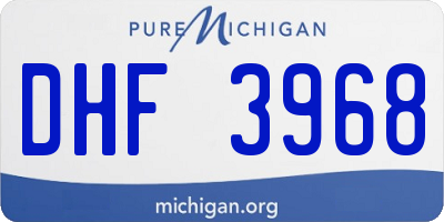 MI license plate DHF3968