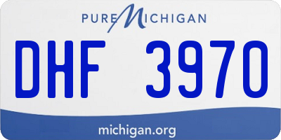 MI license plate DHF3970